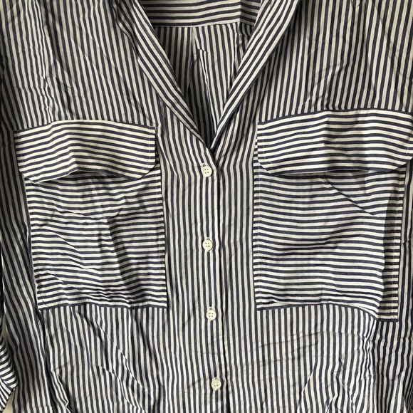 Zara striped button down blouse - Picture 5 of 6